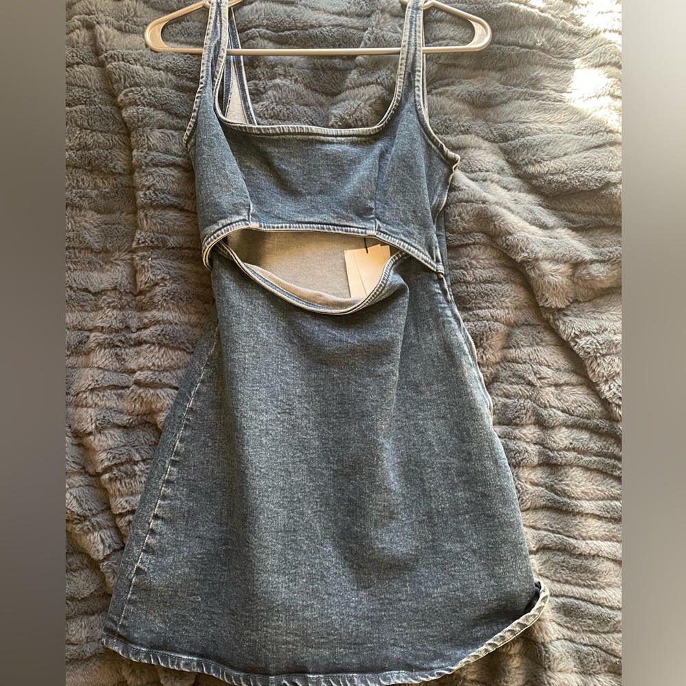 ZARA brand new denim open stomach dress.